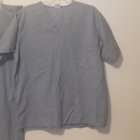 Unisex Medline reversible drawstring scrubs Gray/blue Large - Picture 2 of 9